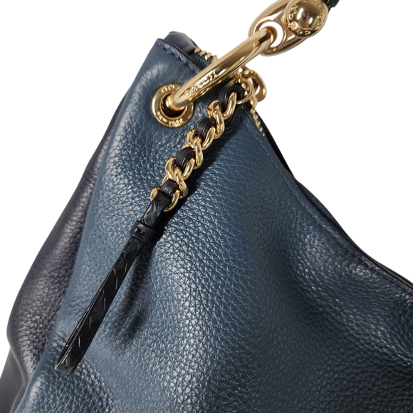 COACH MIA PEBBLE LEATHER SNAKE EMBOSSED STRAPS SHOULDER/CROSSBODY BAG - Picture 8 of 12